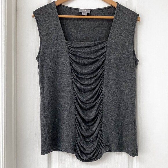 Jana - Sleeveless Square Neck Ruffle Tank - Picture 1 of 6